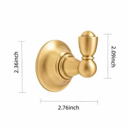 4 Pack 2-3/4inch Champagne Bronze Robe Hooks | Solid Zinc Alloy | Wall Mounted | Coat Hooks | Hooks Wall Mounted Robe Hooks | For organization in bathrooms entrances. - color: Champagne Bronze