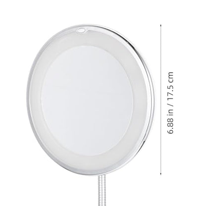 10X Magnifying LED Lighted Makeup Mirror 7-Inch Bathroom Vanity Mirror with Suction Cup for Cosmetic Application and Personal Grooming