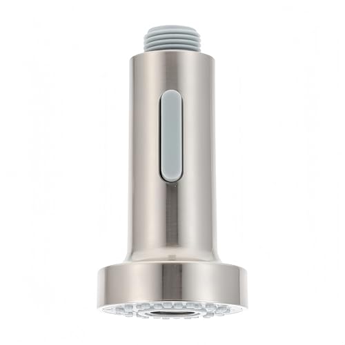 SEIDO Kitchen Faucet Sprayer Head Replacement, 3-Function Sink Sprayer Replacement, Pull Down Kitchen Faucet Head with G1/2(13/16 inch) Male Thread, Brushd Nickel Kitchen Sink Aerators