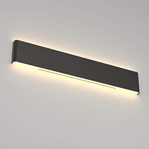 Ralbay 30W Bathroom Light Fixture 32.67 inch Vanity Lights Arm Length Wall Light for Bathroom Dressing Room IP44 Waterproof 3900LM Warm White Light 3000K, Black - color: Black-Warm White, size: 32.6 inch