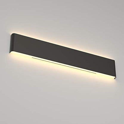 Ralbay 30W Bathroom Light Fixture 32.67 inch Vanity Lights Arm Length Wall Light for Bathroom Dressing Room IP44 Waterproof 3900LM Warm White Light 3000K, Black - color: Black-Warm White, size: 32.6 inch