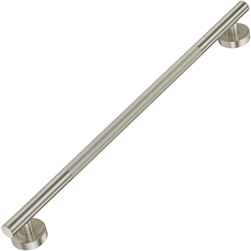 Lava Odoro Shower Grab Bars, 24" Stainless Steel Bathroom Safety Grab Bar, Upgrade Anti-Slip Knurling Shower Grab for Bathtub, Shower Handle for Elderly and Handicap, ADA Compliant, Brushed Nickel - color: Brushed Nickel, size: 24 Inch