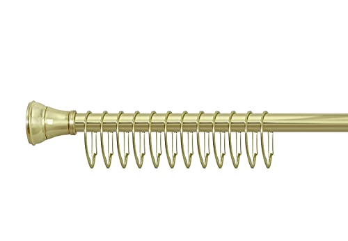 Shower Hooks - Shower Curtain Rings for Bathroom - Rust Proof Shower Curtain Hooks for Shower Curtain or Liner - Set of 12, Gold - color: Gold