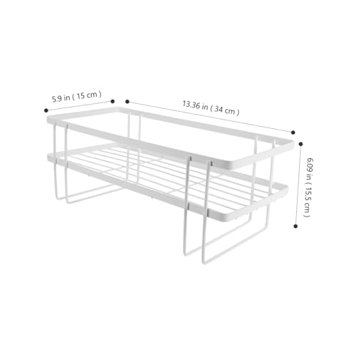Cabilock Space Saving Single Over Toilet Storage Rack Bathroom Organizer Shelf for Cosmetics and Toiletries Stable Wall Mounted Design and Practical for Use