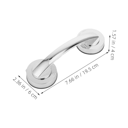 2pcs Removable Suction Cup Handles Strong Adhesive Safety Grab Bars for Seniors No-Drill Installation for Glass and Tile Portable Bathroom Support Armrests