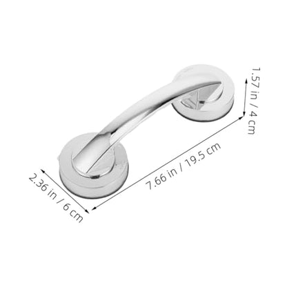 2pcs Removable Suction Cup Handles Strong Adhesive Safety Grab Bars for Seniors No-Drill Installation for Glass and Tile Portable Bathroom Support Armrests