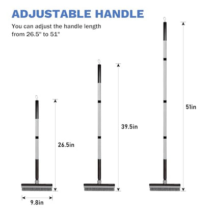 SetSail Grout Cleaner Brush with Long Handle, V-Shaped Floor Brush, Black | Swivel Grout Brush Stiff Bristle Floor Grout Scrubber for Bathroom, Tile Line, Crevice, Kitchen, Wall, Deck, Garage - color: Black Grey
