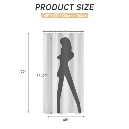 AmazerBath 48x72 Shower Curtain Stall, PEVA White Heavy Duty Shower Curtain with 2 Weighted Stones and 8 Grommet Holes - color: White, size: 48"W x 72"L (Pack of 1)