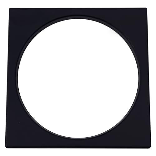 Westbrass R313-62 Square Brass Shower Tile with Round Strainer Grid Drain Cover and Crown Ring, Matte Black - color: Matte Black, size: 1-Pack