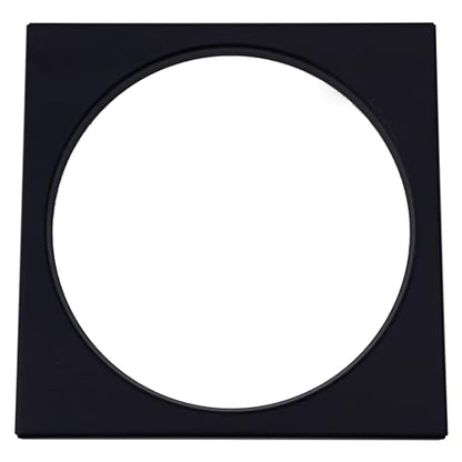 Westbrass R313-62 Square Brass Shower Tile with Round Strainer Grid Drain Cover and Crown Ring, Matte Black - color: Matte Black, size: 1-Pack
