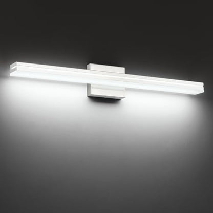SineRise 32-Inch LED Modern Bathroom Vanity Light Bar, Chrome Modern Acrylic Bathroom Wall Lighting Fixtures Over Mirror (Cool White 6000K) - color: Chrome-Cool White, size: 32-Inch