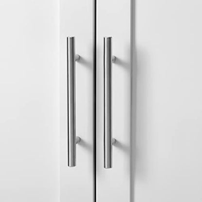 Crosley Furniture Savannah 2-Piece Wall Kitchen Storage Cabinet, Cabinets for Laundry, Bathroom, White - color: White, style: 2-Piece Bathroom Cabinet
