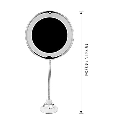 ARTIBETTER 10x Magnifying Makeup Mirror with LED Light and Strong Suction Cup, 8-inch Bathroom Vanity Mirror for Personal Care and Cosmetics Application