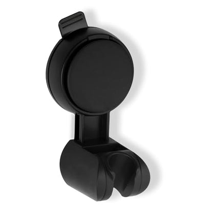 Suction Cup Hand held Shower Head Holder- Reusable - 5 Angles Adjustable - Bathroom Wall Mount Shower Wand Holder - Matte Black