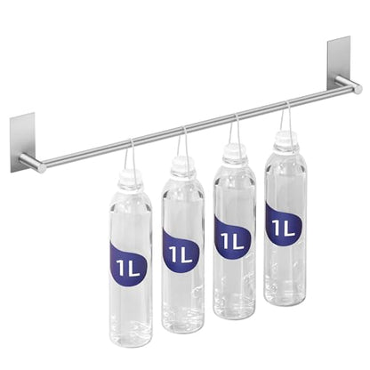 KES Adhesive Towel Bar 20-Inch Bathroom Towel Holder No Drill Stick on Towel Hanger Contemporary Style Wall Mount SUS 304 Stainless Steel Brushed Finish, A7000S50B-2 - color: Grey (Brushed Finish), size: 20-Inch
