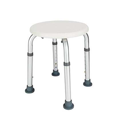 Shower Chair Bath Seat, 330lbs Adjustable Bath Chair, Shower Stools for Seniors, Handicap Bathroom Stool, Round Bathtud Seat, White