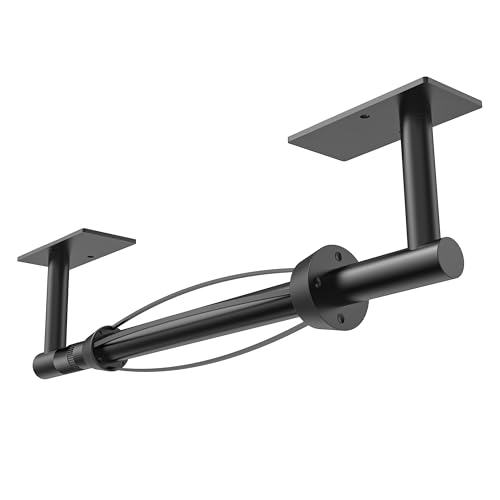 RUACQ Paper Towel Holder Under Cabinet, One Hand Tearing Paper Towel Holder with Damping Effect, Wall Mount & Adhesive Stainless Steel Paper Roll Holder for Kitchen Bathroom (Matte Black) - color: Matte Black, size: One Hand Tear - Rectangle