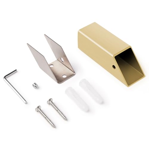 NINETREX Gold Towel Hooks, Square Wall Mounted, Brushed Gold 4 Pack | Modern SUS 304 Stainless Steel, Heavy Duty, Rustproof, Scratch Resistant, for Bathroom Kitchen Entryway - color: Gold, size: 4 Pack