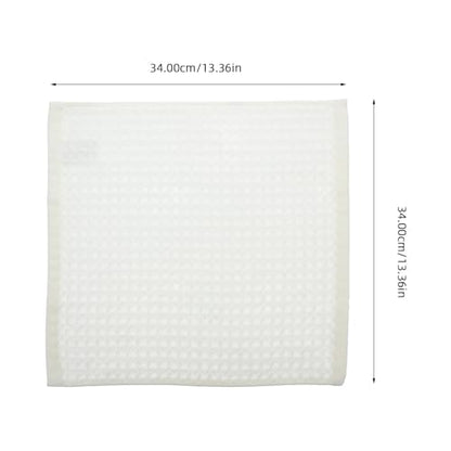 4 Pcs White Cotton Waffle Bath Towels Lightweight and Highly Absorbent Bathroom Washcloths for Gym and Yoga Use