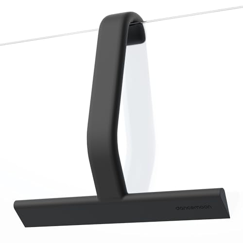 JustHang Shower Squeegee with Built-in Hook, 10-Inch Black | Award-Winning Design, All-One-Piece Soft-Touch Silicone, for Glass Door, Bathroom, Window, Mirror, Tile Wall, Car - color: Classic Black