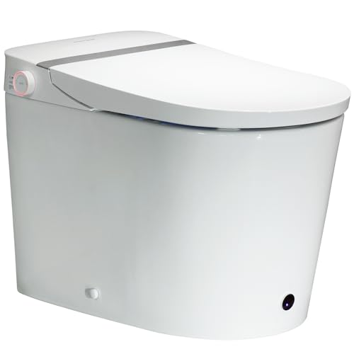 Smart Toilet with ADA Height,1000g MaP Powerful Flush(K050) | Bidet Toilet, Foam Dispenser & Comfort Heated Seat, Foot Sensor & Soft-close Seat, Built in Tank, Blackout Flush - color: K050
