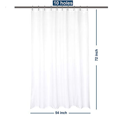 Barossa Design 54x72 Fabric Stall Shower Curtain Liner White | Soft Microfiber Cloth, Waterproof, Hotel Quality, Machine Washable, 54W x 72H for Bathroom Stall - color: Pure White, size: 54"W x 72"L (Pack of 1)