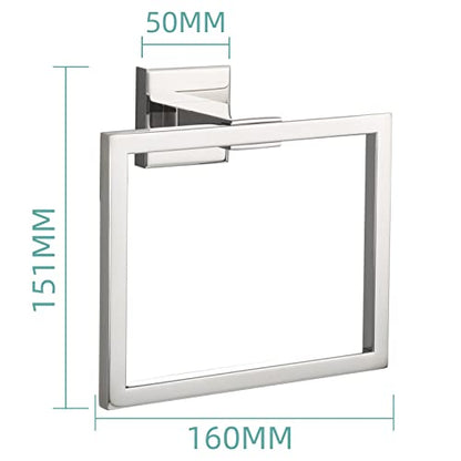 Stainless Steel Hand Towel Holder Wall Mounted Towel Ring for Bathroom, Mirror Polish, SBH239 - color: Mirror Polish