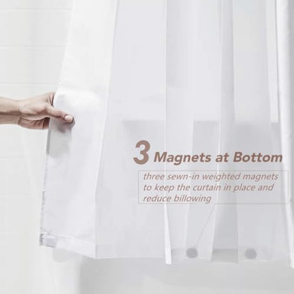 Felisa Stall Fabric Shower Curtain Liner with 3 Magnets,54 x 66 Waterproof & Hotel Quality Shower Stall Curtain for Bathroom,Soft Cloth,Small Narrow Size Shower Curtain,White - size: 54"W x 66"L (Pack of 1)
