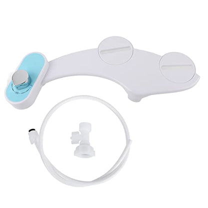 Non Electric Bidet Toilet Seat Attachment, Hot and Cold Water Mechanical Bidet Spray with Self Cleaning Nozzle for Most Toilets