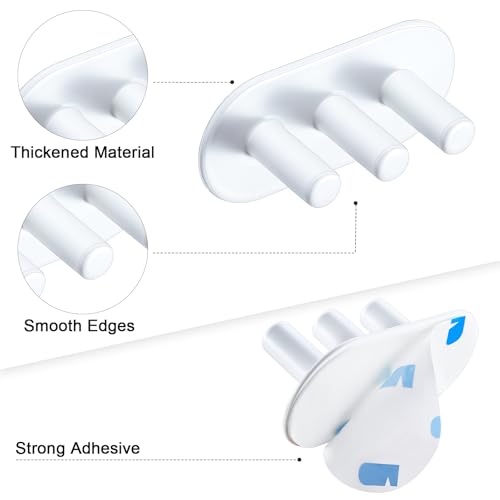 Electric Toothbrush Head Holder, Toothbrush Holders Wall Mounted, Adhesive Tooth Brush Head Holder Organiser, Electric Toothbrushs Holder, Shower Tooth Brushing Holder (White, Small) - color: White, size: Small