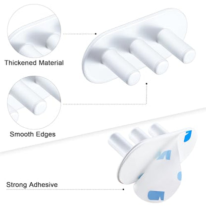 Electric Toothbrush Head Holder, Toothbrush Holders Wall Mounted, Adhesive Tooth Brush Head Holder Organiser, Electric Toothbrushs Holder, Shower Tooth Brushing Holder (White, Small) - color: White, size: Small