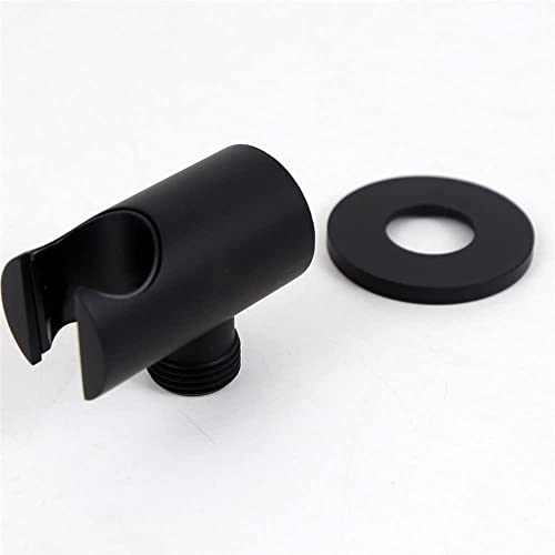 Shower Wand Wall Mount Hand Held Head Holder With Hose Connector for System Faucet Set Handheld Handle Sprayer Bracket Attachment, Hose Adapter Matte Black - color: Matte Black
