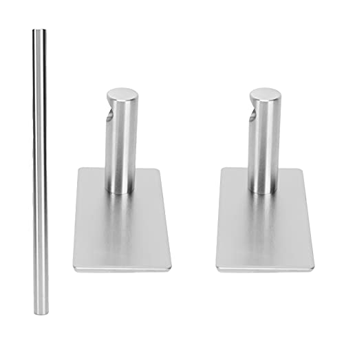 Adhesive Towel Bar | No Drill Stainless Steel Towel Rack for Bathroom/Kitchen/Home | 304 Stainless Steel, Dampness - Deterrent & Tarnish - Proof