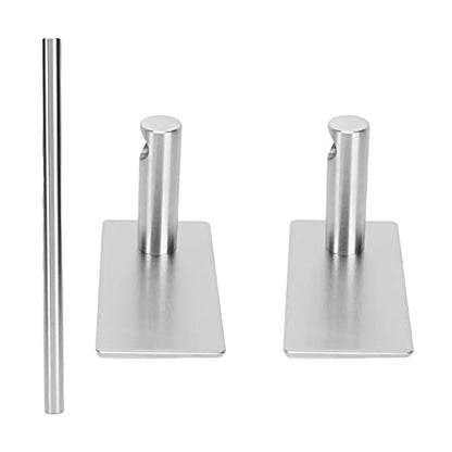 Adhesive Towel Bar | No Drill Stainless Steel Towel Rack for Bathroom/Kitchen/Home | 304 Stainless Steel, Dampness - Deterrent & Tarnish - Proof
