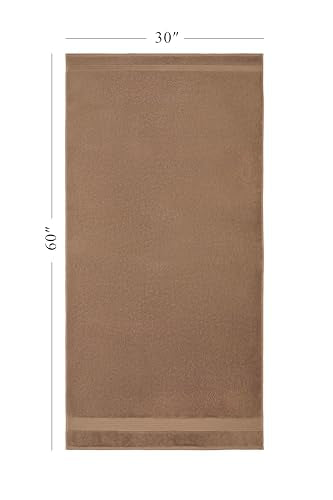 Ozdilek 6-Piece Bath Towel Set, 2 Bath, 2 Hand, 2 Wash, 100% Cotton Turkish Towels, 2 Bath Towels (30x60/550 GSM), 2 Hand Towels (16x30/575 GSM), 2 Washcloths (13x13/600 GSM) (Light Brown) - color: Light Brown
