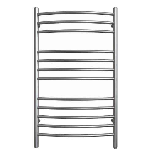 12-Bar Towel Warmer, Heated Towel Rack, Plug-in/Hardwired Gun Grey | 304 Stainless Steel Large 12-Bar Towel Warmer With Plug-In Or Hardwired Installation And Gun Grey Finish - color: Gun Grey