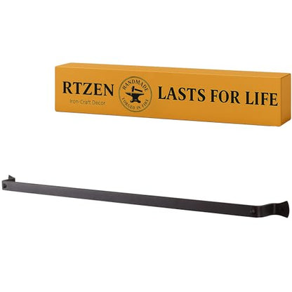 Farmhouse Bathroom Towel Holder Wall Mount, Matte Black Decoration | Wrought Iron Metal Towel Bar Rod, Handmade Home Decor Kitchen Hanger Organizer (26'' - Fits 24 Inch Towels) - size: Large, style: Hammer-Nail