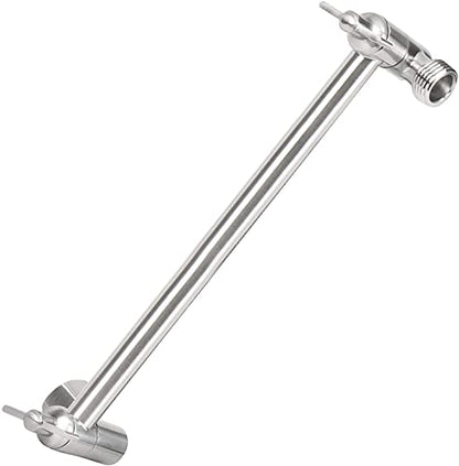 NearMoon Adjustable Shower Arm Universal Connection, Extension Arm, Adjust Angle to Upgrade Shower Experience, Easy to Install, Anti-leak (11 Inch, Brushed Nickel) - color: Brushed Nickel, style: 11 Inch Adjustale