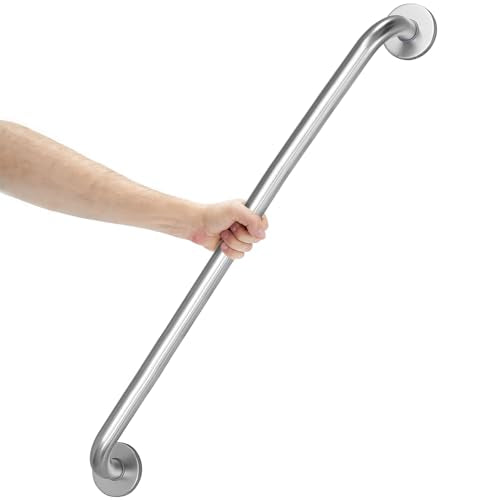 AmazerBath Grab Bar for Bathtubs and Showers - Anti Slip, 36" L x 1.25" D, Stainless Steel, Senior and Handicap Accessible, Holds 500LBS - color: Brushed Nickel, size: 36"L x 1.25"D
