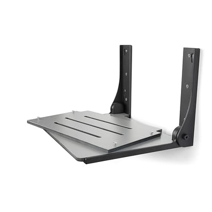 Seachrome SHAF-185155-PGS-S-MB Shower, Grey Seat with Matte Black Frame - color: Gray Seat With Matte Black Frame