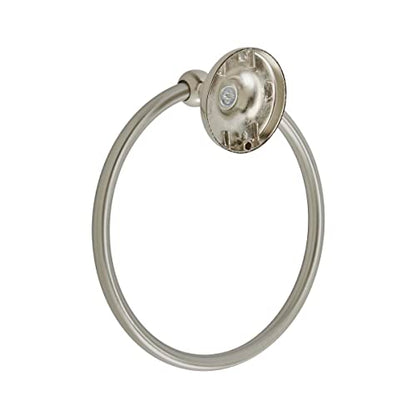 Amerock Wall Mounted Brushed Nickel Towel Ring, Small Hand Towel Holder, Bathroom Accessories, Bath Hardware, Kitchen Towel Holder - color: Brushed Nickel