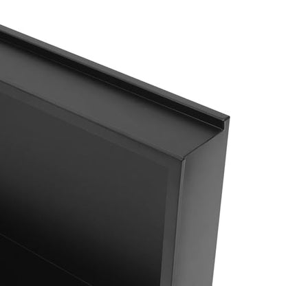 LED Light Shower Niche, Wall Niche, 25" x 13" Stainless Steel Bathroom Cabinet with 4000K Warm White Light, IP66 Waterproof Recessed Shampoo Storage in Wall, Black - color: Black