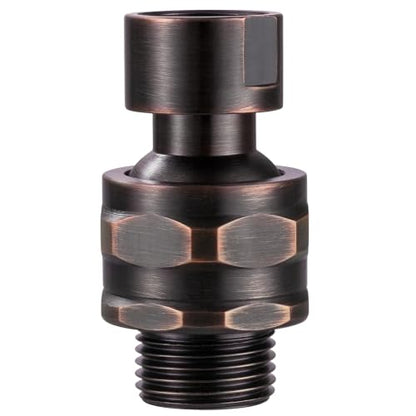 Shower Head Swivel Ball Adapter Brass Adjustable Shower Arm Connector Universal Showering Component Shower Arm Extension- Oil-Rubbed Bronze - color: ORB