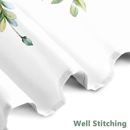 AWERT Green Mixed Light Blue Plant Stall Shower Curtain with 6 Hooks Sage Green Shower Curtain for Bathroom Waterproof Fabric 36x72 inch - color: Green and Light Blue, size: 36"W x 72"L (Pack of 1)