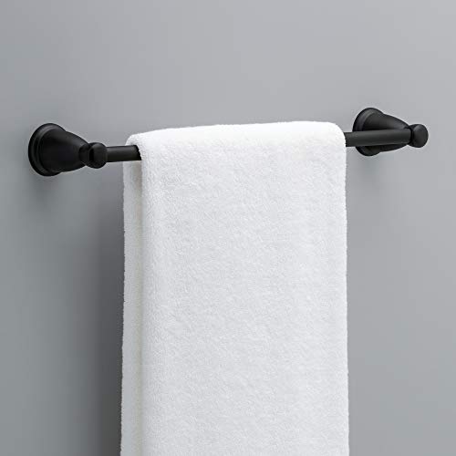 Franklin Brass 5-Piece Matte Black Bathroom Set (2) Towel Racks, Ring, Toilet Paper Holder, Hook | Kinla Bath Accessories - color: Matte Black, style: 5-Piece Bath Accessory Set
