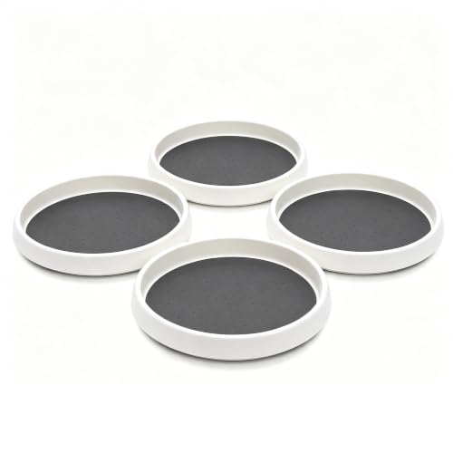 Lazy Susan Turntable Organizer 4 Pack - 10" Rotating Spice Rack Trays | Smooth 360° rotation provides easy access to items in deep cabinets, pantries, countertops, and fridges without clutter. - size: 10inch - 4 Pack