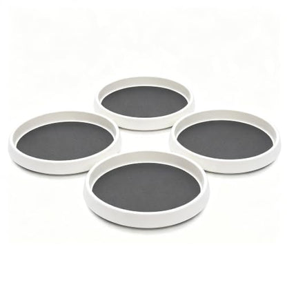 Lazy Susan Turntable Organizer 4 Pack - 10" Rotating Spice Rack Trays | Smooth 360° rotation provides easy access to items in deep cabinets, pantries, countertops, and fridges without clutter. - size: 10inch - 4 Pack