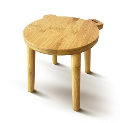 9.8 in Small Wooden Stool, Non-Slip Small Round Stool, Portable and Sturdy, Suitable for Footstools in Bedroom, Bathroom, Kitchen (S) - style: A
