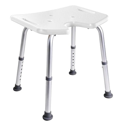 Shower Chair for Inside Shower, 400 lbs Shower Stool with Adjustable Height, Shower Seat for Inside Tub Bathroom Non-Slip Bench Bath Shower Chair for Elderly and Disabled, Adults,Seniors, White
