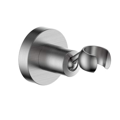 All Brass Adjustable Wall Mount Handheld Shower Bracket Holder (Round, Brushed Nickel) - size: Round-Brushed Nickel